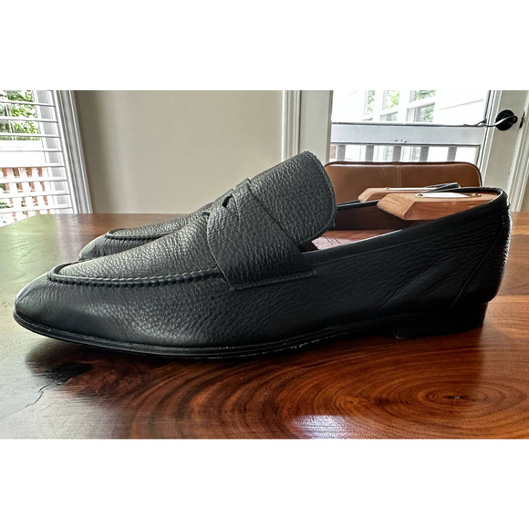 Aquatalia loafer in black leather, US 11.5 main image 4